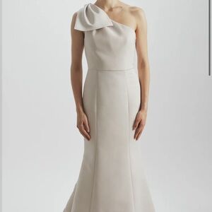 Amsale Sierra One-Shoulder Gown in Black